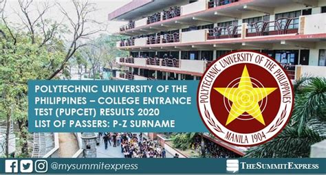 pup results|PUP releases admission results for AY 2021.
